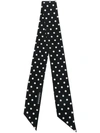 ANDAMANE ANDAMANE POLKA DOT THIN SCARF - 黑色