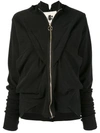 AGANOVICH AGANOVICH GATHERED LONG SLEEVE JACKET - 黑色