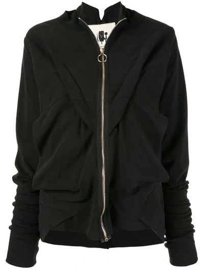 Aganovich Gathered Long Sleeve Jacket - 黑色 In Black