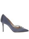 MANOLO BLAHNIK NAVY NADIRA JEWEL PUMPS,NADIRA PICK VIOLANTA0051