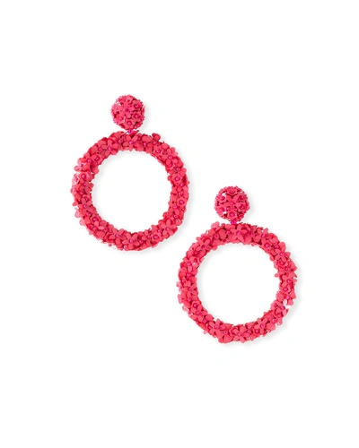 Sachin & Babi Fleur Eclipse Earrings In Fuchsia