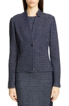 ST JOHN DOTTED INLAY TWEED KNIT JACKET,K61W031