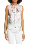 TED BAKER KAILEYE TIE NECK TOP,WMB-KAILEYE-WH9W