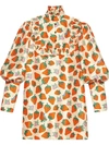 GUCCI SILK TOP WITH GUCCI STRAWBERRY PRINT