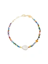 ANNI LU BEADED PEARL PENDANT BRACELET