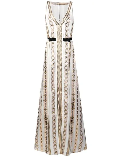 Temperley London Spirit刺绣加长连衣裙 In White