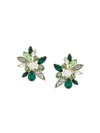 SHOUROUK SHOUROUK CRYSTAL EARRINGS - 绿色