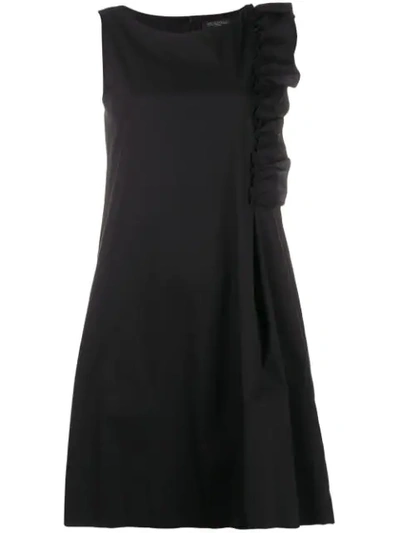 Antonelli Asymmetric Ruffle Dress - 黑色 In Black