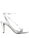 Isabel Marant Heeled Slingback Sandals In Silver