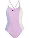 CHAMPION CHAMPION COLOUR-BLOCK SWIMSUIT - PINK