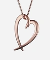 SHAUN LEANE ROSE GOLD PLATED VERMEIL SILVER HEART PENDANT NECKLACE,000611887