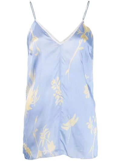 Forte Forte Floral Patterned Cami Top - 蓝色 In Blue