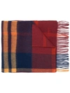 MULBERRY CHECK FRINGED SCARF