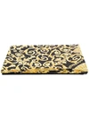 VERSACE GOLD HIBISCUS PRINT BEACH TOWEL