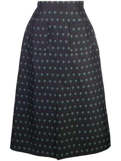 Alexa Chung Floral Print Skirt - 黑色 In Black