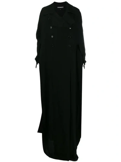 Ann Demeulemeester Double Breasted Maxi Coat - 黑色 In Black