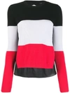 ARMANI EXCHANGE ARMANI EXCHANGE TRI-COLOUR KNOT SWEATER - 黑色