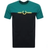 FRED PERRY COLOUR GRAPHIC T SHIRT GREEN,118112