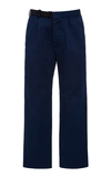 MAISON MARGIELA BELTED WOOL AND COTTON FLARED trousers,714725