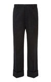 MAISON MARGIELA WOOL-TWILL STRAIGHT-LEG PANTS,714727