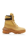 Maison Margiela Union Foam-insert Nubuck Leather Boots In Yellow