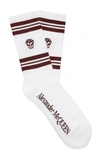 ALEXANDER MCQUEEN STRIPED RIB-KNIT COTTON-BLEND SOCKS,714635