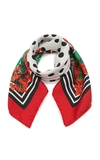 DOLCE & GABBANA MULTI-PRINT SILK-TWILL SCARF,717343