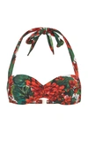 DOLCE & GABBANA PRINTED BIKINI TOP,717949