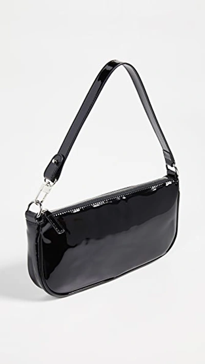 By Far Rachel Patent-leather Shoulder Bag In Black