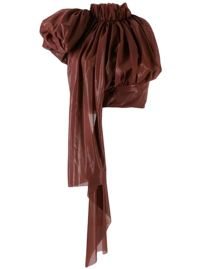 Maticevski Oversized Drape Top - 棕色 In Brown