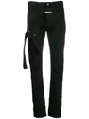 ZILVER ZILVER OPEN LEG STRAIGHT TROUSERS - 黑色