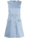 RED VALENTINO RED VALENTINO SLEEVELESS SHIFT DRESS - BLUE