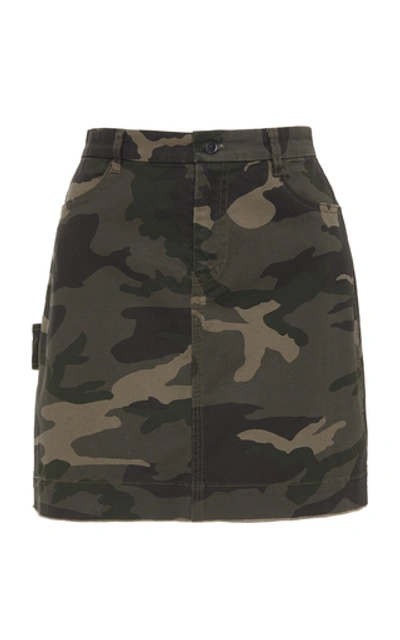 Atm Anthony Thomas Melillo High-waisted Camouflage Cotton-twill Mini S In Jungle Camo
