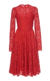 DOLCE & GABBANA COTTON-BLEND GUIPURE LACE DRESS,724356