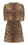 DOLCE & GABBANA PRINTED WOOL MINI DRESS,724357