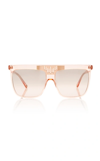 Peter And May Vic Aviator-style Acetate Sunglasses In Pink