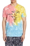 Rvca Vaughn Tie Dye Mushroom T-shirt In Multi