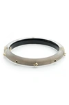 ALEXIS BITTAR ESSENTIALS GOLDEN STUD HINGE BANGLE,AB00B122059