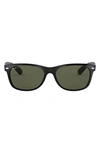Ray Ban Ray-ban Womens Black Rb2132 New Wayfarer Classic Square-frame Nylon Sunglasses In Polarized Black