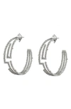 ALEXIS BITTAR CRYSTAL MAZE HOOP EARRINGS,AB91E033