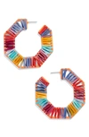 BAUBLEBAR REINETTE RAFFIA HOOP EARRINGS,73433