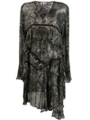 Giacobino Creponne Printed Dress In Black