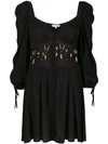 Giacobino Cdc Mini Dress W Fringes In Black