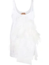 N°21 FEATHER EMBELLISHED TANK TOP