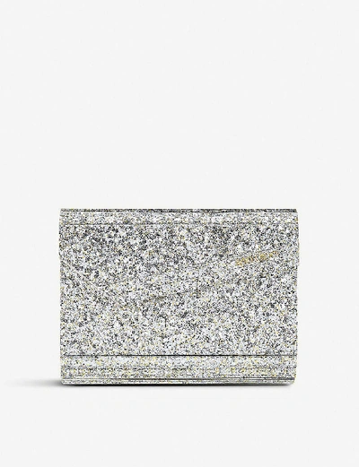 JIMMY CHOO WOMENS CHAMPAGNE CANDY GLITTERED CLUTCH,24226101