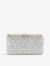 Jimmy Choo Womens Champagne Ellipse Coarse Glitter Clutch In Champagne