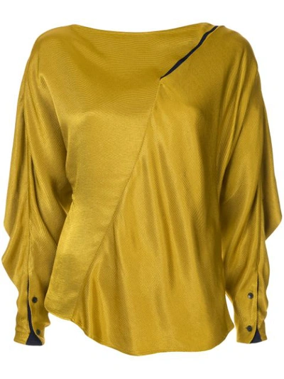 Palmer Harding Slash Blouse In Yellow