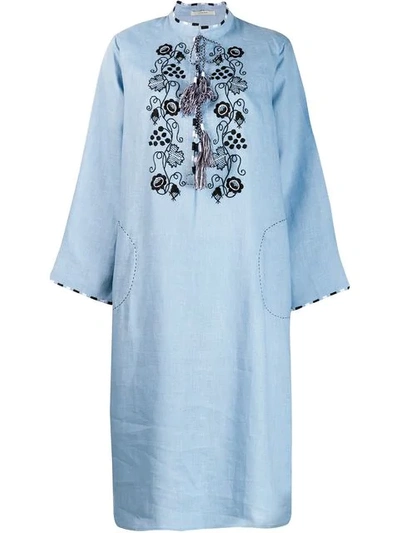 Vita Kin Embroidered Chest Dress - 蓝色 In Blue