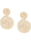 Gas Bijoux Onde Gourmette Lace Circle Earrings In Gold