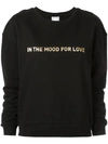 IN THE MOOD FOR LOVE IN THE MOOD FOR LOVE LOGO PRINTED SWEATER - BLACK